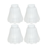 # 23011-4 Transitional Style Replacement Bell Shaped Frosted Ribbed Glass Shade, 2 1/8" Fitter Size, 4 3/4" high x 5" diameter, 4 Pack