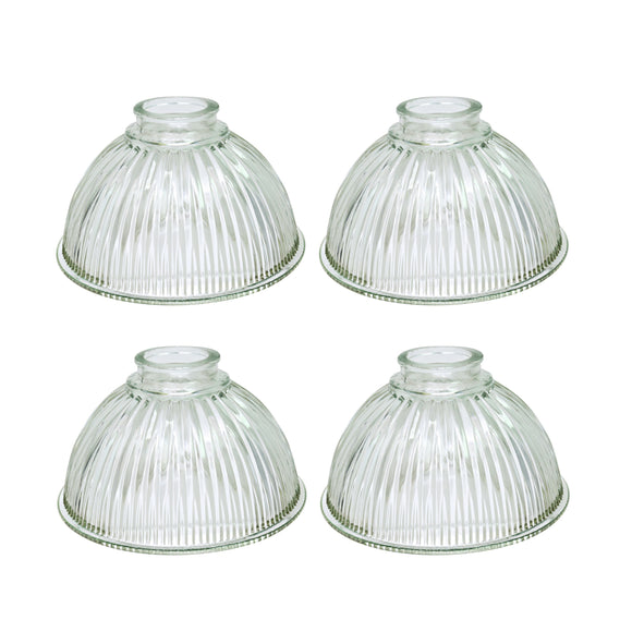 # 23019-4 Transitional Style Replacement Bell Shaped Clear Pebbled Glass Shade, 2 1/2