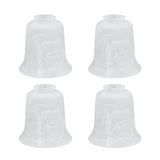# 23024-4 Transitional Style Replacement Bell Shaped Alabaster Glass Shade, 2 1/4" Fitter Size, 5 1/4" high x 5 1/8" diameter, 4 Pack