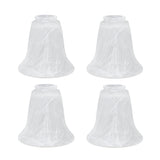 # 23029-4 Transitional Style Replacement Bell Shaped Alabaster Glass Shade, 2 1/8" Fitter Size, 5 1/4" high x 5 1/4" diameter, 4 Pack