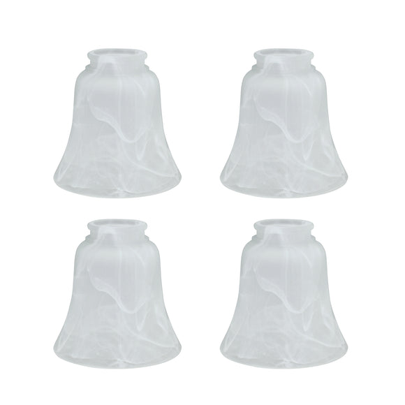# 23030-4 Transitional Style Replacement Bell Shaped Alabaster Glass Shade, 2 1/4
