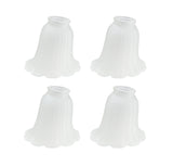 # 23039-4 Frosted Floral Transitional Style Replacement Glass Shade, 2-1/8" Fitter Size, 5-1/2" high x 5-1/2" diameter, 4 Pack