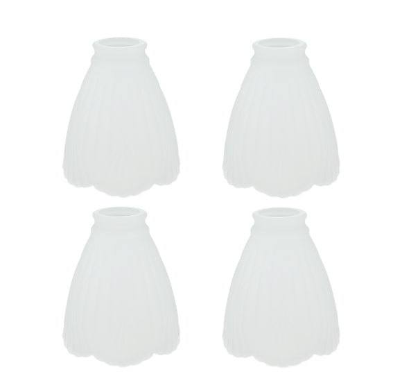 # 23042-4 Transitional Style Replacement Clear with Sandblasted Accents Glass Shade, 2-1/4