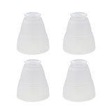 # 23043-4 Transitional Style Bell Shaped Frosted Replacement Glass Shade, 2-1/8" Fitter Size, 5" high x 4-1/2" diameter, 4 Pack