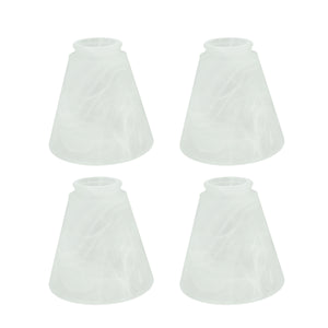 # 23047-4 Transitional Style Frosted Replacement Glass Shade, 2-1/8" Fitter Size, 4-3/4" high x 4-3/4" diameter, 4 Pack