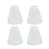 # 23047-4 Transitional Style Frosted Replacement Glass Shade, 2-1/8" Fitter Size, 4-3/4" high x 4-3/4" diameter, 4 Pack