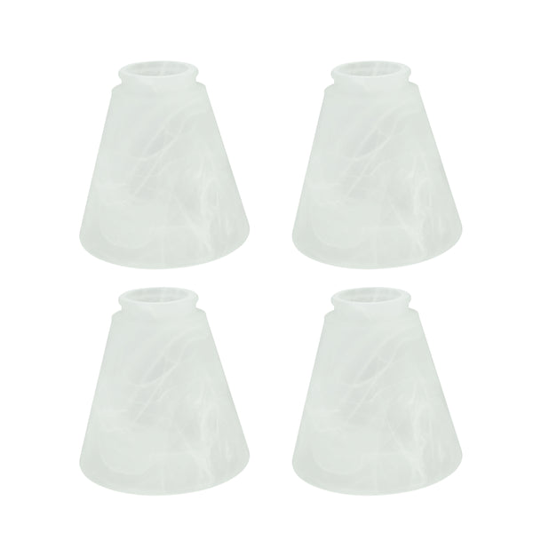 23047-4 Transitional Style Frosted Replacement Glass Shade, 2-1/8