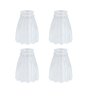 # 23056-4 Clear Transitional Style Replacement Glass Shade, 2-1/8" Fitter Size, 4-7/8" high x 3-7/8" diameter, 4 Pack