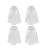 # 23058-4 Clear & Frosted Transitional Style Replacement Glass Shade, 2-1/4" Fitter Size, 5-5/8" high x 4-3/4" diameter, 4 Pack
