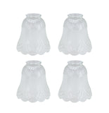 # 23059-4 Clear & Frosted Transitional Style Replacement Glass Shade, 2-1/8" fitter size, 5" high x 4-7/8" diameter, 4 Pack