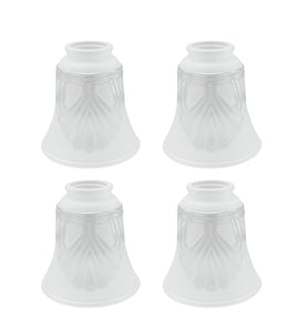 # 23060-4 Clear & Frosted Transitional Style Replacement Glass Shade, 2-1/4" Fitter Size, 4-7/8" high x 4-5/8" diameter, 4 Pack