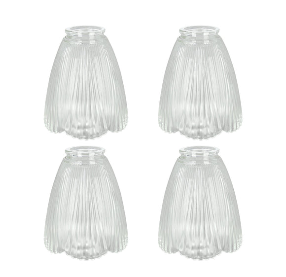 # 23061-4 Clear Transitional Style Replacement Glass Shade, 2 1/8