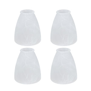 # 23062-4 Alabaster Transitional Style Replacement Glass Shade, 2-1/4" Fitter Size, 4-5/8" high x 4-1/8" diameter, 4 Pack