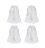 # 23063-4 Clear & Frosted Transitional Style Replacement Glass Shade, 2-1/8" Fitter Size, 4-7/8" high x 4-3/4" diameter, 4 Pack