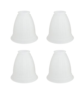 # 23076-4 Frosted Transitional Style Replacement Glass Shade, 2-1/8" Fitter Size, 4-7/8" high x 4-7/8" diameter, 4 Pack