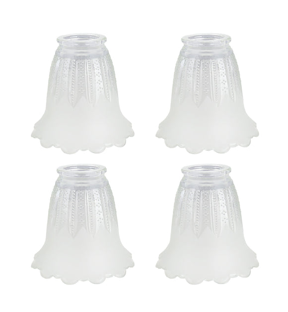 # 23078-4 Clear & Frosted Transitional Style Replacement Glass Shade, 2-1/8