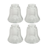 # 23080-4 Transitional Clear Ceiling Fan Replacement Glass Shade.2-1/8"Fitter,4-3/4"Diameter x 4-1/2"Height.4 Pack