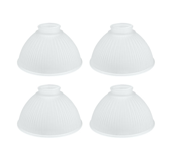 # 23086-4 Transitional Style Replacement Dome Shaped Frosted Ribbed Glass Shade, 2 1/8