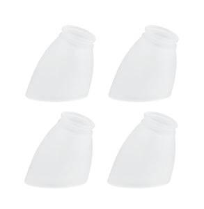 # 23090-4 Transitional Style Replacement Slant Rim Shaped Frosted Glass Shade, 2 1/8" Fitter Size, 5 5/8" high x 4 1/2" diameter, 4 Pack