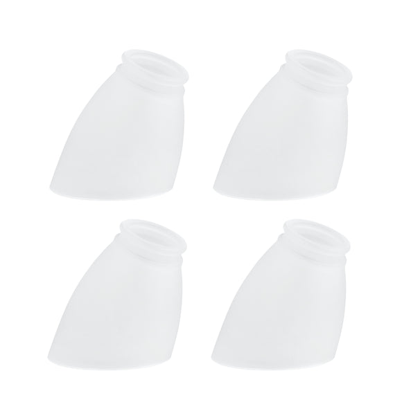 # 23090-4 Transitional Style Replacement Slant Rim Shaped Frosted Glass Shade, 2 1/8