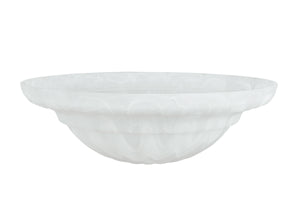 # 23091-01 Alabaster Transitional Style Replacement Torchiere Glass Shade, 5-1/8" high x 15-5/8" diameter