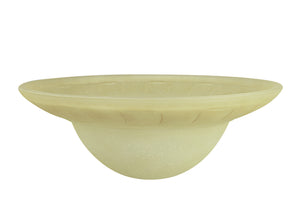 # 23096-01 Amber Transitional Style Replacement Torchiere Glass Shade, 5-7/8" high x 15-5/8" diameter