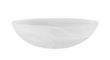 # 23099-11 Alabaster Contemporary Glass Shade for Medium Base Socket Torchiere Lamp, Swag Lamp ,Pendant, Island Fixture. 11-5/8" Diameter x 3-5/8" Height.