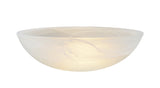 # 23099-11 Alabaster Contemporary Glass Shade for Medium Base Socket Torchiere Lamp, Swag Lamp ,Pendant, Island Fixture. 11-5/8" Diameter x 3-5/8" Height.