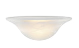 # 23101-31, Alabaster Glass Shade for Medium Base Socket Torchiere Lamp, Swag Lamp and Pendant,15-3/4" Diameter x 5-3/4" Height.
