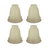 # 23103-4 Transitional Style Replacement Bell Shaped Antique Glass Shade, 2 1/8" Fitter Size, 5-1/8" high x 5 1/8" diameter, 4 Pack