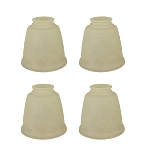 # 23104-4 Transitional Style Replacement Bell Shaped Antique Glass Shade, 2 1/8" Fitter Size, 4 1/2" high x 4 5/8" diameter, 4 Pack