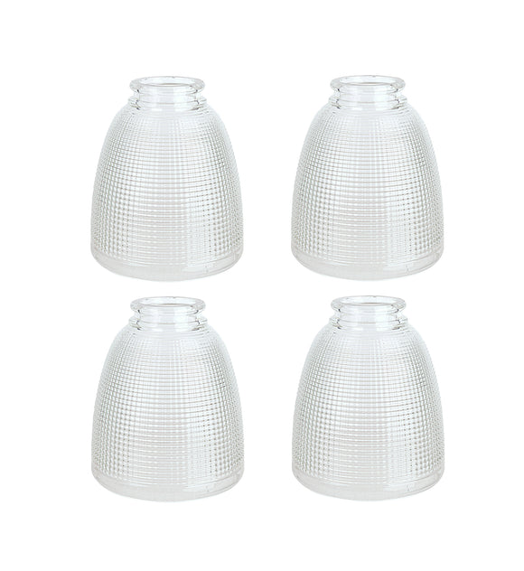 # 23111-4 Transitional Style Replacement Clear with Grid Pattern Glass Shade, 2-1/8