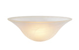 # 23112-01, Alabaster Glass Shade for Medium Base Socket Torchiere Lamp, Swag Lamp and Pendant, 1-5/8" Fitter x 13-3/4" Diameter x 5-1/8" Height.