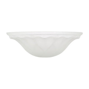 # 23116-01 Frosted Glass Shade for Medium Base Socket Torchiere Lamp, Swag Lamp and Pendant, 1-5/8" Fitter x 15-5/8" Diameter x 5-1/8" Height.