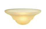 # 23119-01 Amber Glass Shade for Medium Base Socket Torchiere Lamp, Swag Lamp and Pendant, 16" Diameter x 6-1/2" Height.