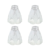 # 23125-4 Transitional Clear & Sandblasted Ceiling Fan Replacement Glass Shade.2-1/8"Fitter,4-3/4"Diameter x 5"Height.4 Pack