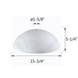 # 23129-11, Frosted Glass Shade for Medium Base Socket Torchiere Lamp, Swag Lamp and Pendant,15-3/4" Diameter x 5-1/4" Height.