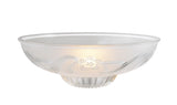 # 23130-11, Clear&Sandblasted/2 Tone Glass Shade for Medium Base Socket Torchiere Lamp, Swag Lamp and Pendant,13-3/4" Diameter x 4-3/4" Height.