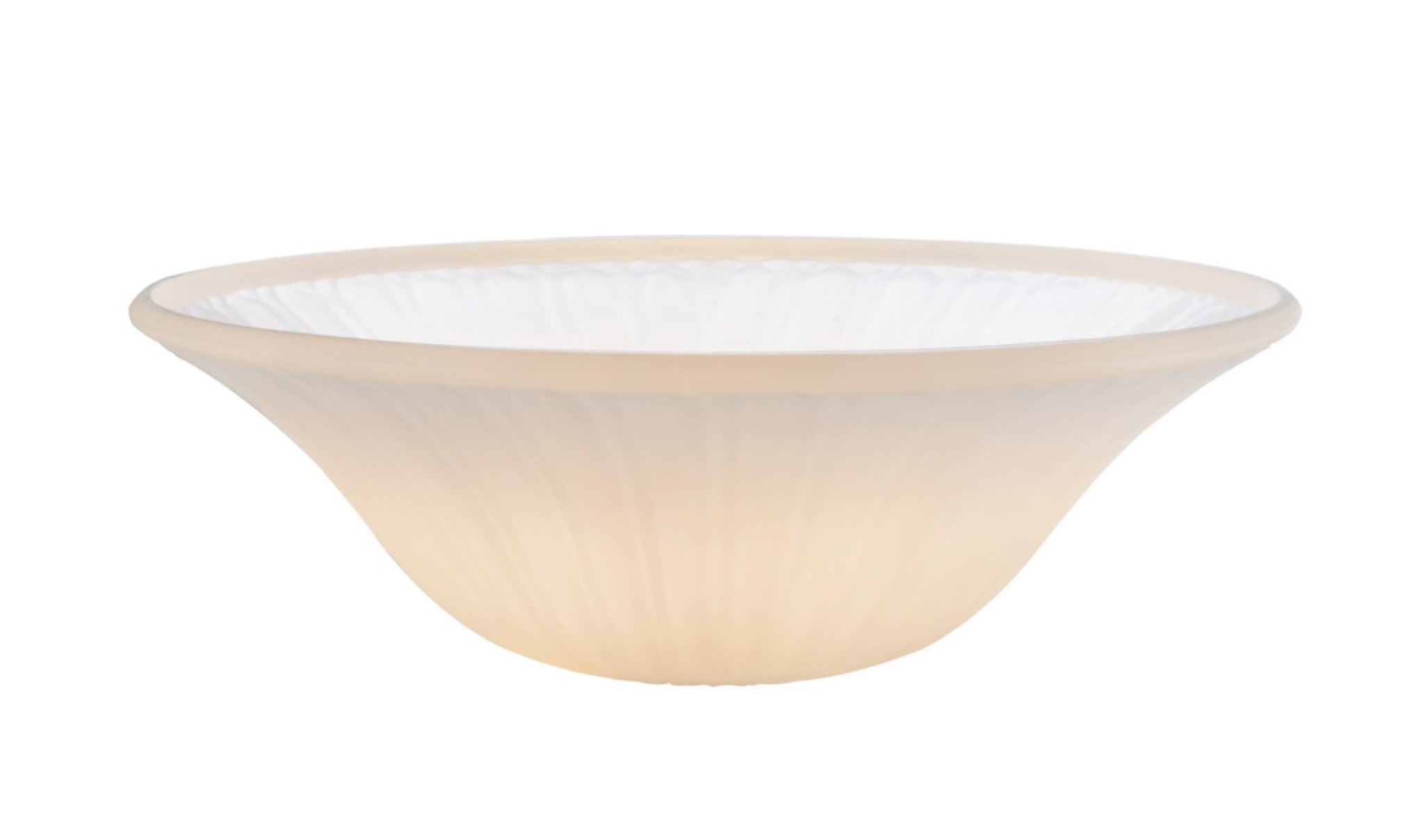 23132-11, Frosted w/ White Paint Inside Traditional Glass Shade