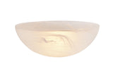 # 23133-11, Etched Alabaster Glass Shade for Medium Base Socket Torchiere Lamp, Swag Lamp and Pendant,13-1/2" Diameter x 5" Height.
