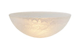 # 23134-11, Etched Alabaster Glass Shade for Medium Base Socket Torchiere Lamp, Swag Lamp and Pendant,15-3/4" Diameter x 5-1/2" Height.