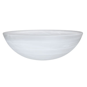 Alabaster-Ersatzglasschirm Für Deckenleuchten | 35,6 Cm Durchmesser X 11,4 Cm Höhe | Für Mittlere Sockel
