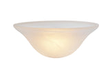 # 23143-11, Alabaster Glass Shade for Medium Base Socket Torchiere Lamp, Swag Lamp and Pendant,13-1/4" Diameter x 5-1/8" Height.
