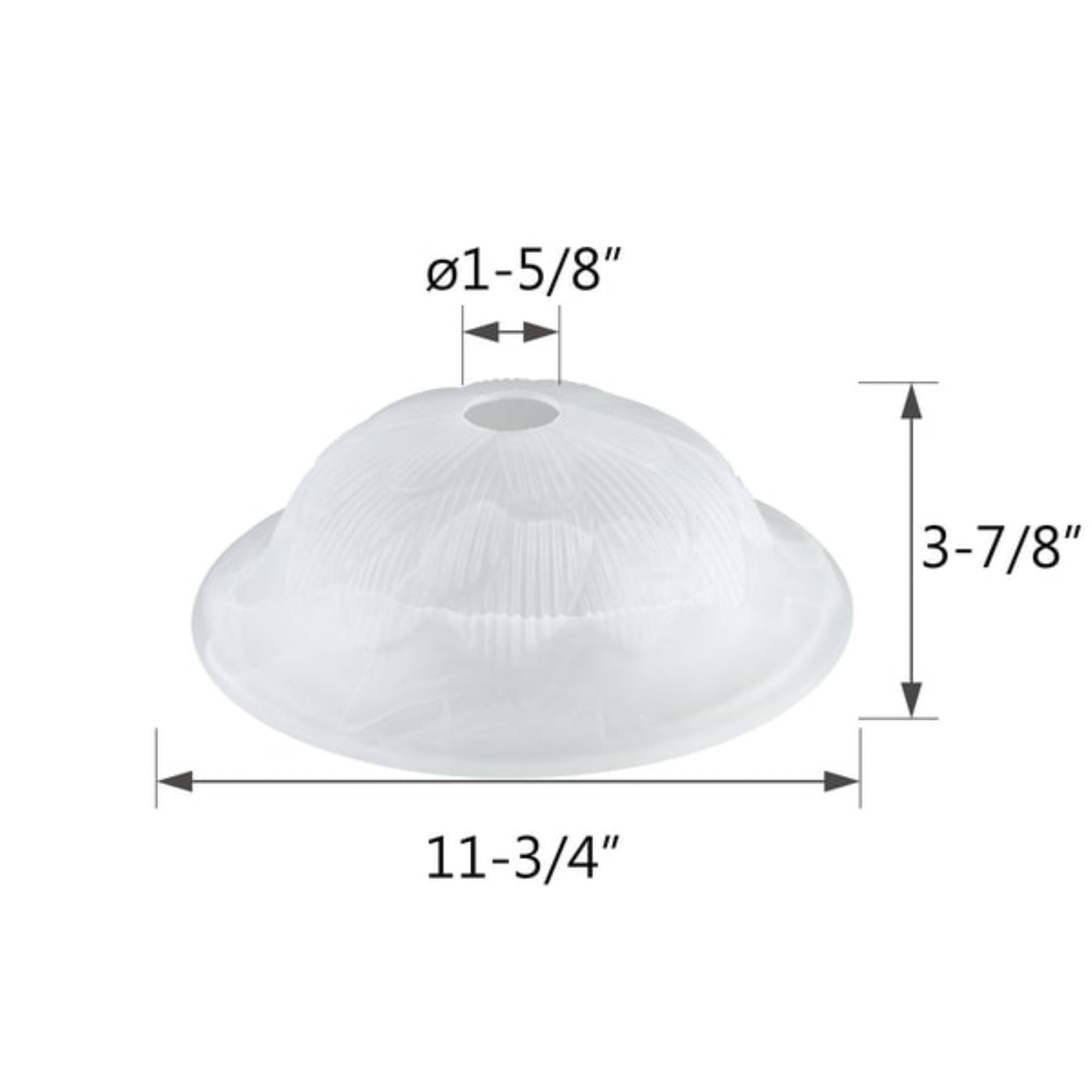 23151-11, Alabaster Glass Shade for Medium Base Socket Torchiere