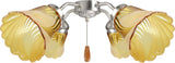 #23172-4 Transitional Amber Ceiling Fan Replacement Glass Shade.2-1/8"Fitter,4-3/4"Diameter x 4-7/8"Height.4 Pack