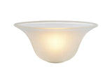 # 23505-01 Frosted Glass Shade for Medium Base Socket Torchiere Lamp, Swag Lamp ,Pendant, Island Fixture.9-5/8" Diameter x 4-1/8" Height.
