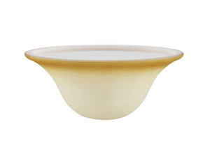 # 23505-11 Amber Glass Shade for Medium Base Socket Torchiere Lamp, Swag Lamp ,Pendant, Island Fixture.9-5/8" Diameter x 4-1/8" Height.