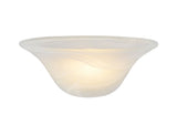 # 23509-11,Alabaster Glass Shade for Medium Base Socket Torchiere Lamp, Swag Lamp, Pendant and Island Fixture.12-1/4" Diameter x 4-3/4" High.