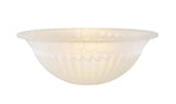 # 23512-11,Alabaster/Amber 2-Tone Glass Shade for Medium Base Socket Torchiere Lamp, Swag Lamp and Pendant,16-1/8" Diameter x 5-7/8" High.