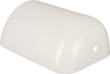# 23601-11, Replacement Cased Opal Glass Shade For Bankers & Pharmacy Lamps, 8-3/4"L x 5-1/4"W x 3-1/8"H, WHITE